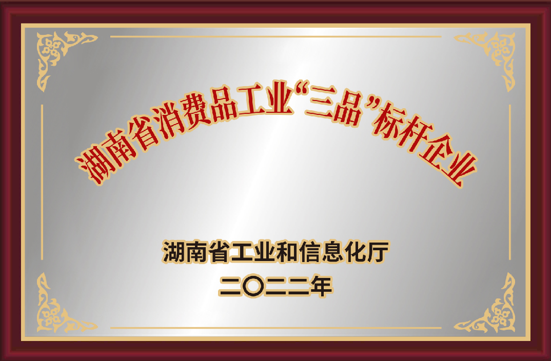 湖南省消費品工業(yè)“三品”標(biāo)桿企業(yè)